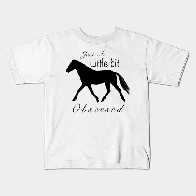 Just a little bit obsessed b/w Kids T-Shirt by Shyflyer